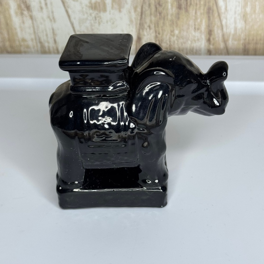 Black Ceramic Elephant‎ Figurine